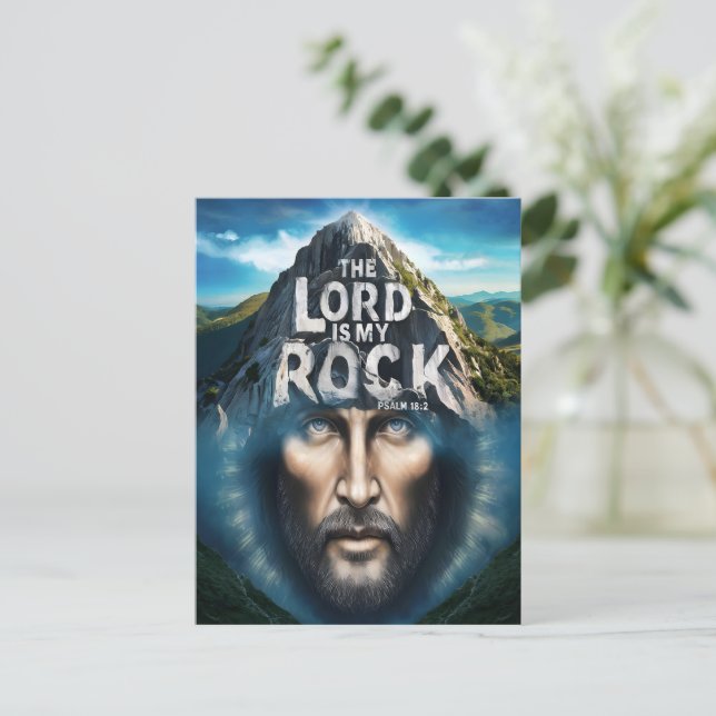 Postal Fe Divina: El Señor Es Mi Rock (Anverso de pie)