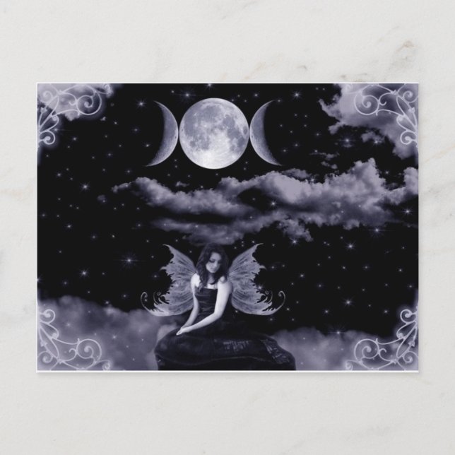 Postal Fe, dragones y lunas (Anverso)