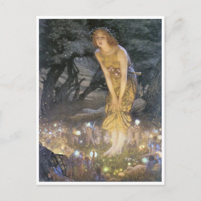 Postal Fe en la víspera del verano por Edward R. Hughes (Anverso)