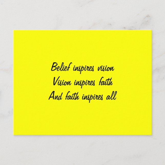 Postal Fe en ti mismo (Anverso)