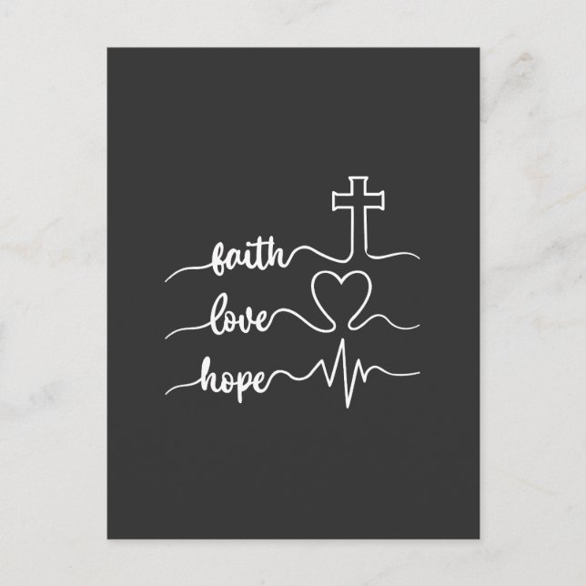 Postal Fe Esperanza Amor (Anverso)