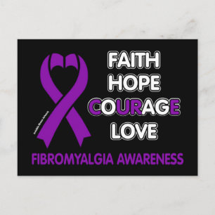 Postal Fe Esperanza Coraje El Amor... Fibro