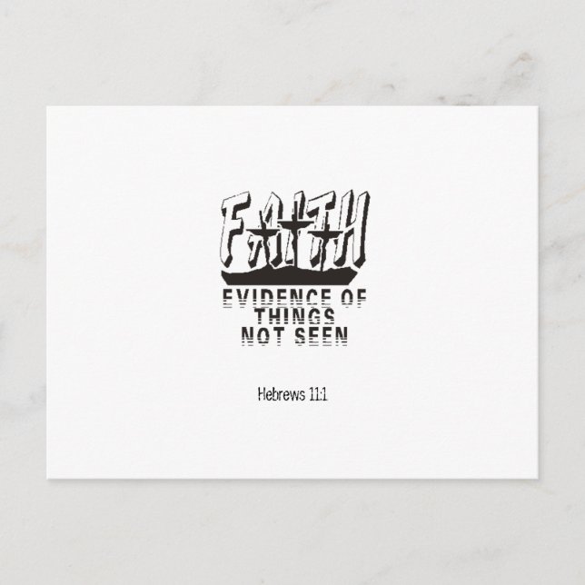 Postal Fe Evidencia de cosas no vistas (Anverso)