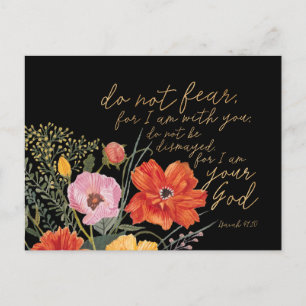 Postal Fe Floral - No Tengas Miedo, Porque Estoy Contigo