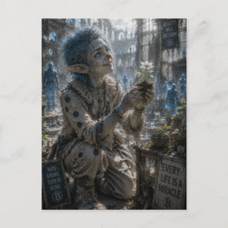 Postal Fe Sincera / Payaso / Exposición de Plantas