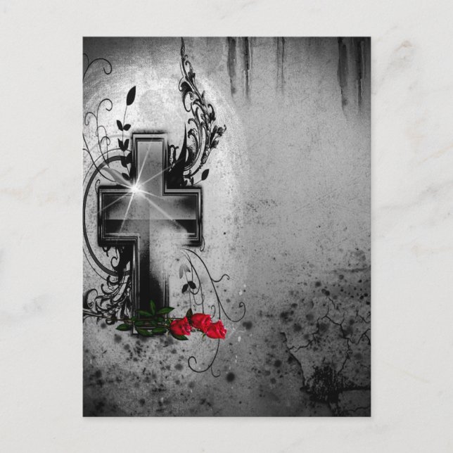 Postal Fe y Rosas Gótico (Anverso)