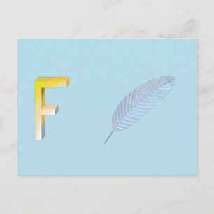 Postal Feather Card