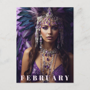 Postal *~* FEBRERO AP53 Headdress Boho AMETHYST