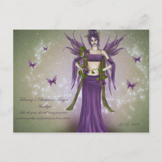 Postal Febrero de la Feria de la Birthstone