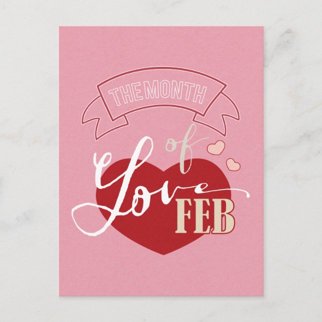 Postal Febrero - Mes del amor (Anverso)