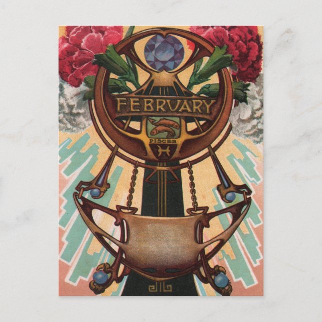Postal Febrero - Pisces (Anverso)