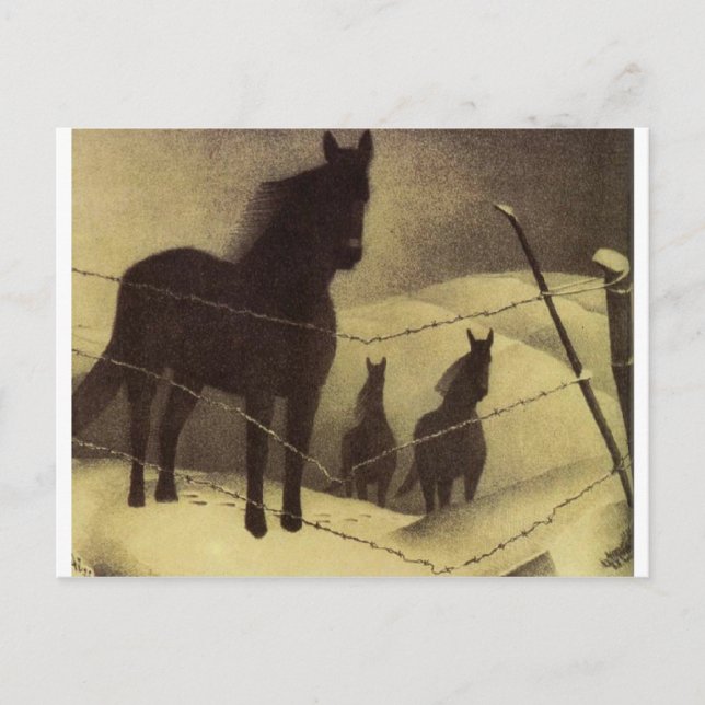 Postal Febrero por Grant Wood (Anverso)