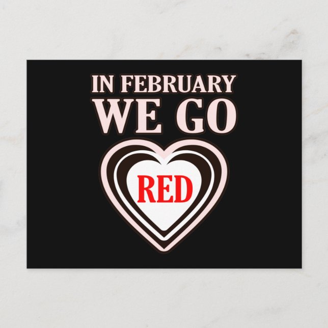 Postal Febrero We Go Red Heart Disease Awareness Survivo (Anverso)