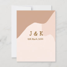 Fecha del nombre del boda del naranja del boho de 