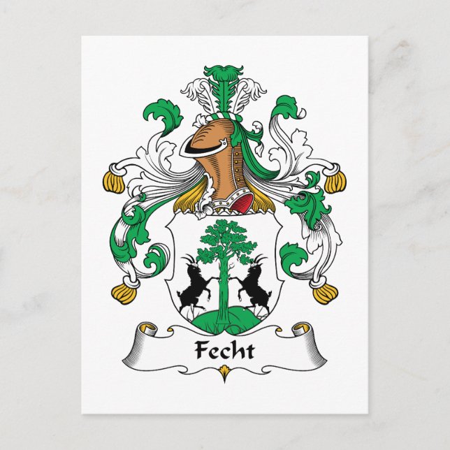Postal Fecht Family Crest (Anverso)