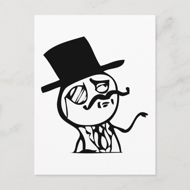 Postal Feel Like a Sir meme cómic (Anverso)