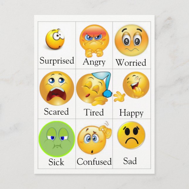 Postal Feelings Postcard - PECS. Text can be edited. (Anverso)