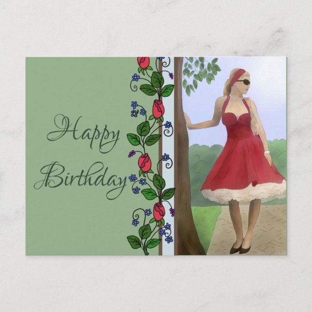 Postal Feine Dame (Anverso)