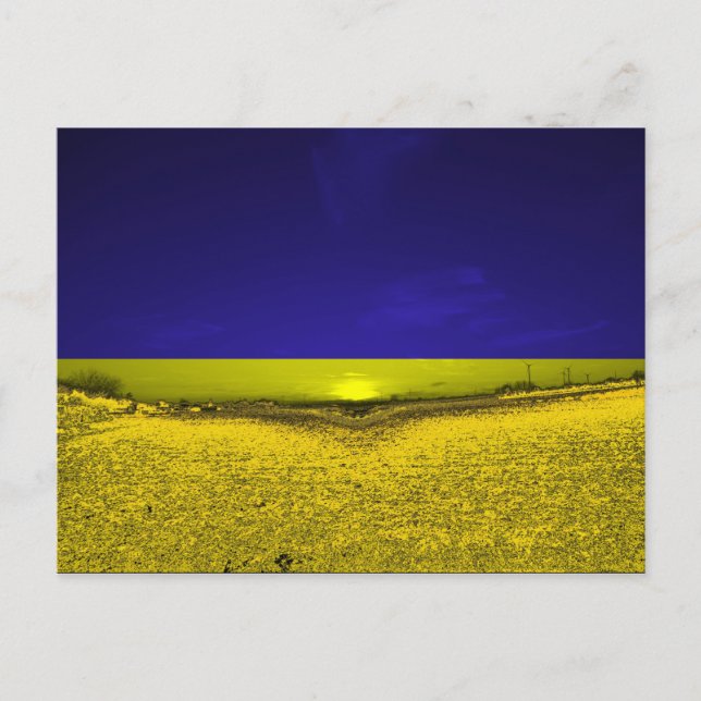 Postal Feld in Farben der Ukraine (Anverso)