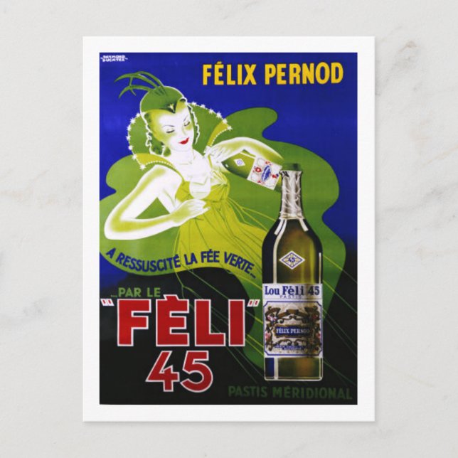 POSTAL FELI 45 ABSINTHE (Anverso)