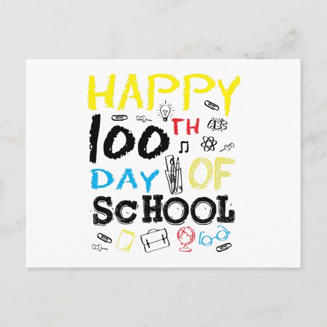 Postal Felices 100 días de clases (Anverso)