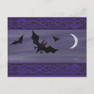 Postal Felices Bats de Halloween