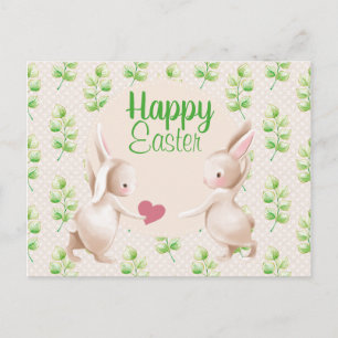 Postal Felices conejitas de Pascua