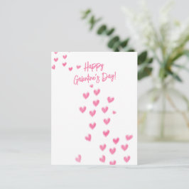 Postal Felices corazones rosados del Día de Galentine