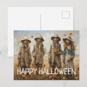 Postal Felices escarabajos de Halloween