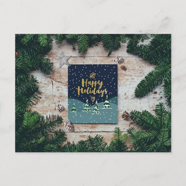 Postal Felices Fiestas (Anverso)