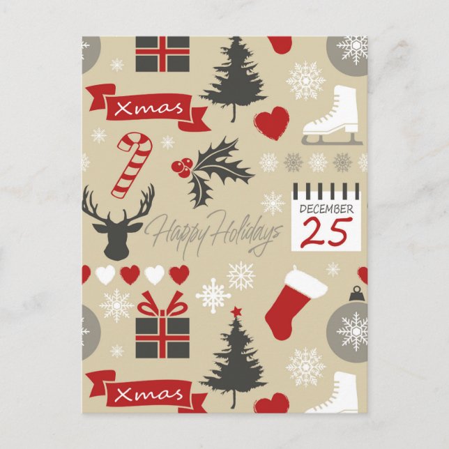 Postal Felices Fiestas (Anverso)