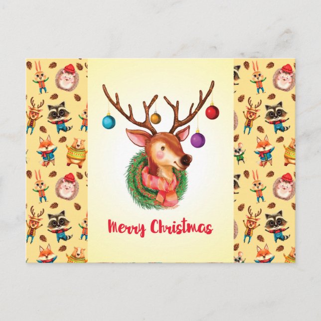 Postal Felices Fiestas (Anverso)