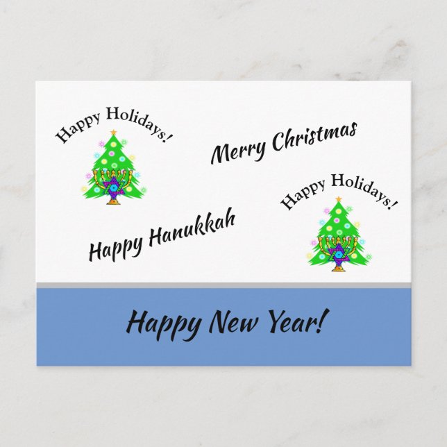 Postal Felices Fiestas Año Nuevo (Anverso)