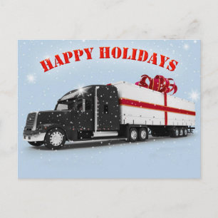 Postal Felices fiestas de camioneros