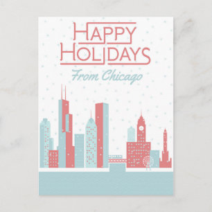 Postal Felices Fiestas de Chicago