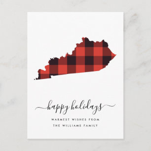 Postal Felices Fiestas   Deseos cálidos Kentucky