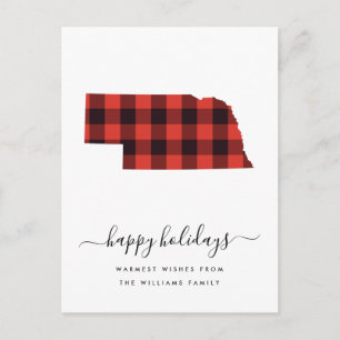 Postal Felices Fiestas   Deseos Cálidos Nebraska