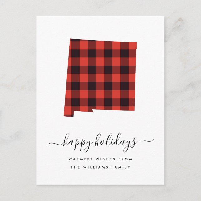 Postal Felices Fiestas | Deseos Cálidos Nuevo México (Anverso)