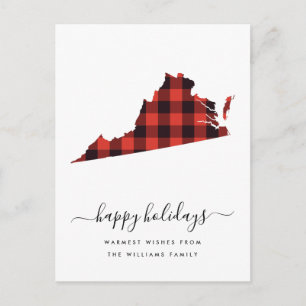 Postal Felices Fiestas   Deseos Cálidos Virginia