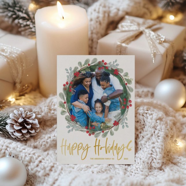 Postal Felices Fiestas Moda Faux Gold Navidades (Subido por el creador)