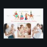 Postal Felices Fiestas | navidad | Tres reyes | 3 fotos<br><div class="desc">Diseño de cartita ©2017 todos los derechos reservados ¡No hay tipo en el texto! ¡Espero que disfrute mis ilustraciones! ¡Mire también productos en mi tienda!</div>