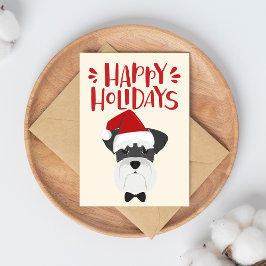Postal Felices fiestas - Navidades de Cute Schnauzer