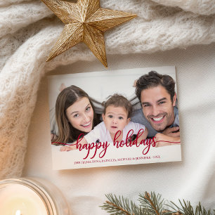 Postal Felices Fiestas Navidades de Fotografía de Calligr