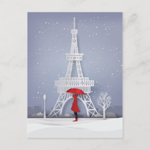 Postal Felices Fiestas Navidades En París