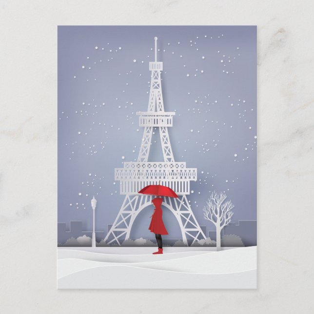 Postal Felices Fiestas | Navidades En París (Anverso)