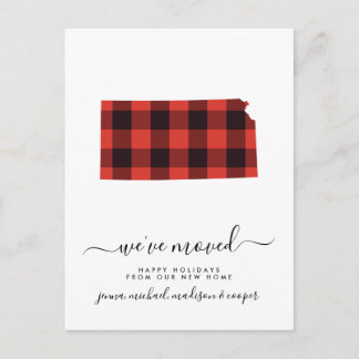 Postal Felices Fiestas | Nos hemos mudado | Kansas