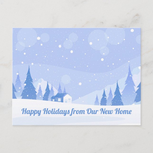 Postal Felices Fiestas Nueva Casa Cambio de Dirección Inv (Anverso)