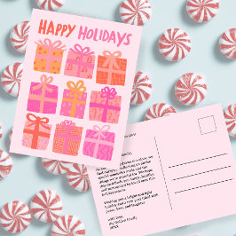 Postal FELICES FIESTAS Regalos Presentes Navidad PERSONAL