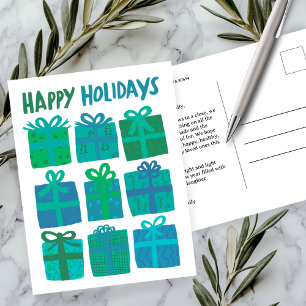 Postal FELICES FIESTAS Regalos Presentes Navidad PERSONAL