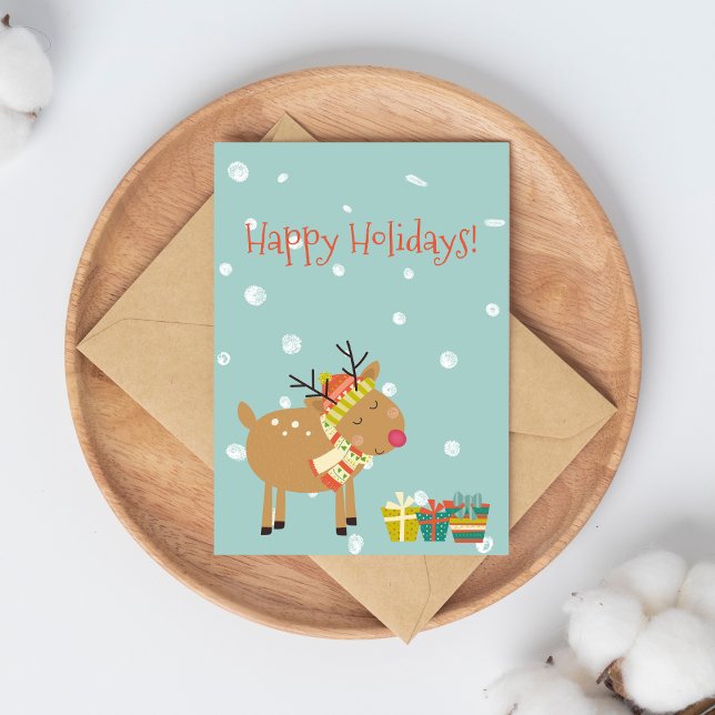 Postal ¡Felices Fiestas! Reno Lindo - Navidad  (Subido por el creador)